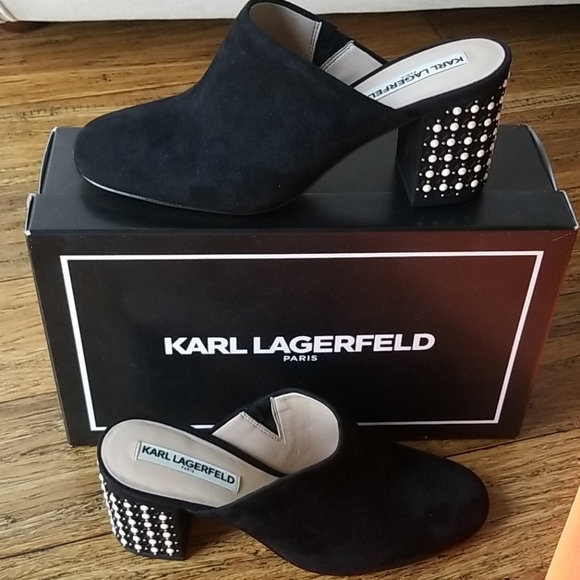 Karl Lagerfeld Paris Serin Studded Mules - Picture 2 of 7